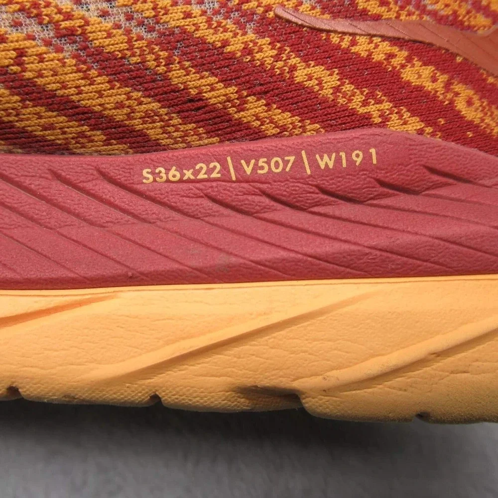Hoka Mach 5 Shoes Womens 8 B Orange‎ Red Running Sneakers Lightweight Gym Jog
